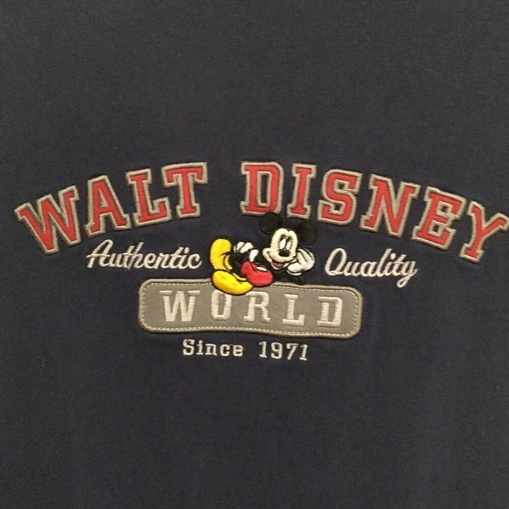 Walt Disney, Embroidery T-shirt, Medium, Blue, Tank top